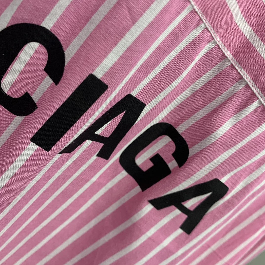 「#2216」Balenciaga striped long-sleeved shirt