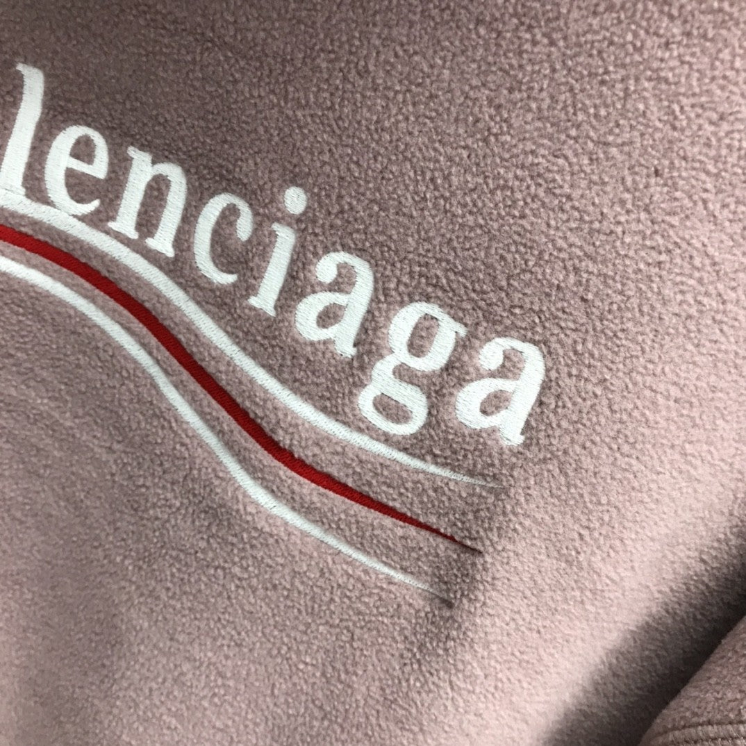 「#2230」Balenciaga Polar Fleece Coke Hooded Sweatshirt