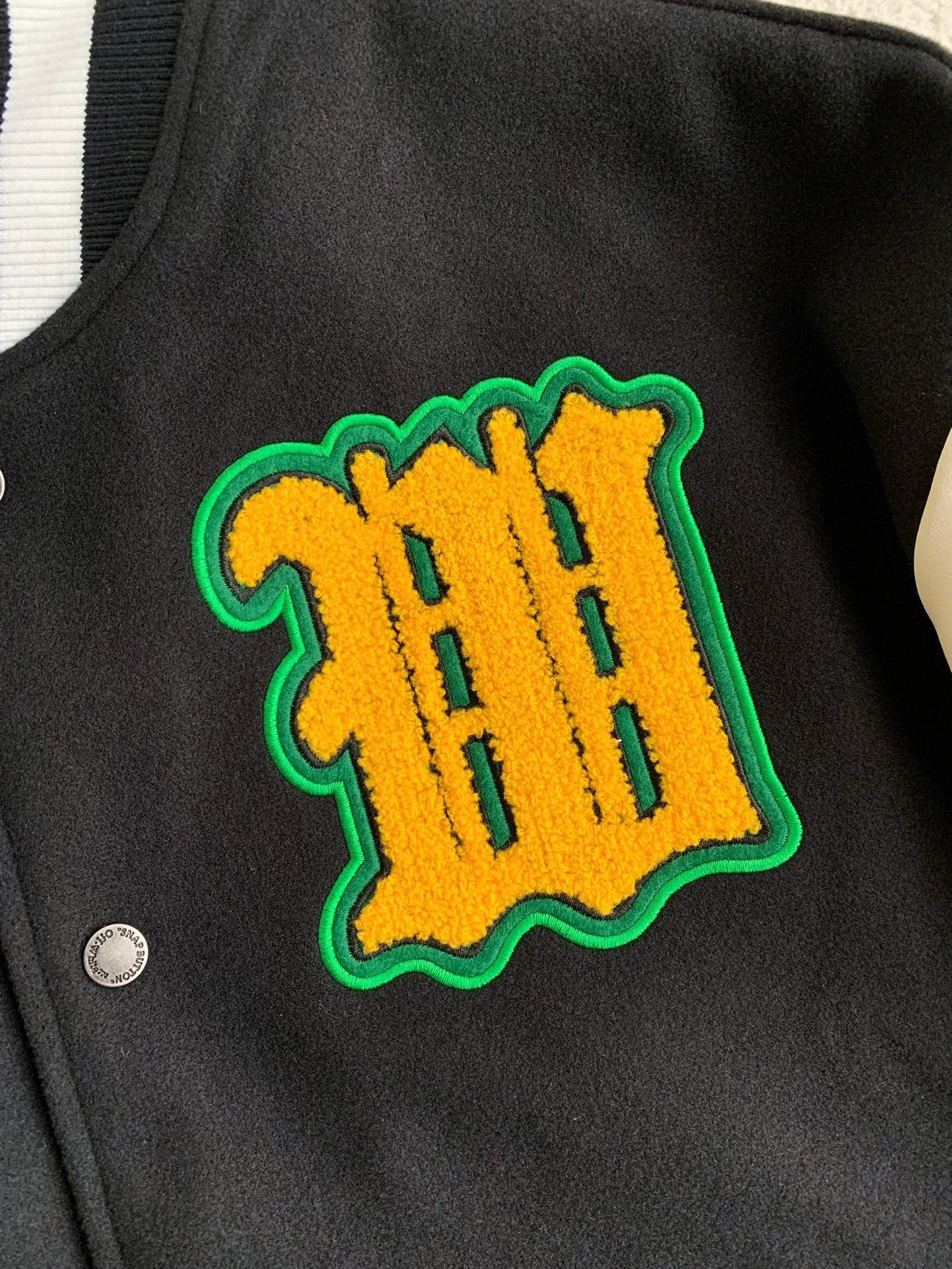 「#3499」OFF-WHITE FW22 Logo embroidered single-breasted Baseball uniform