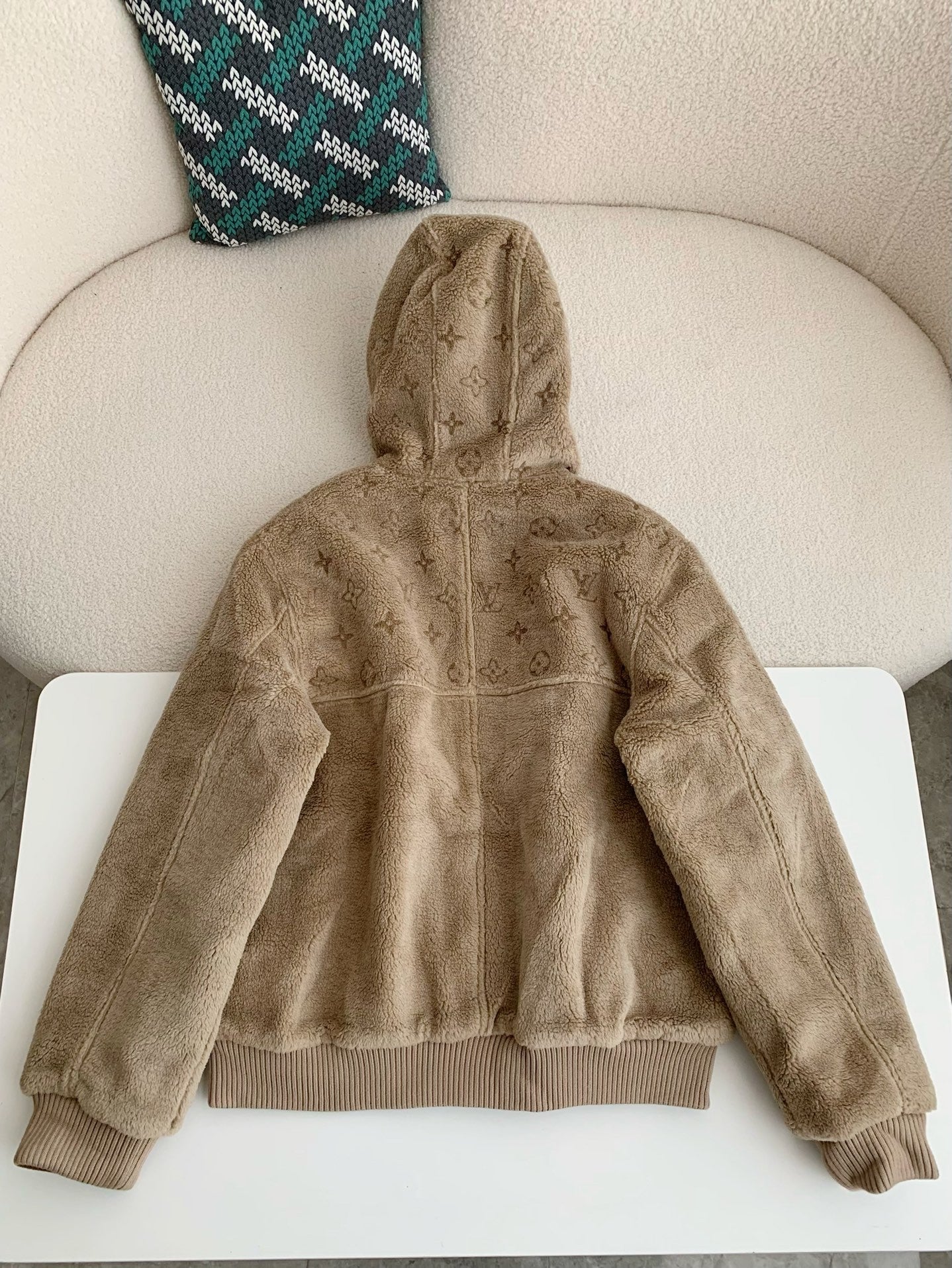 「#3511」Nouvelle veste réversible LV en laine et peau de mouton