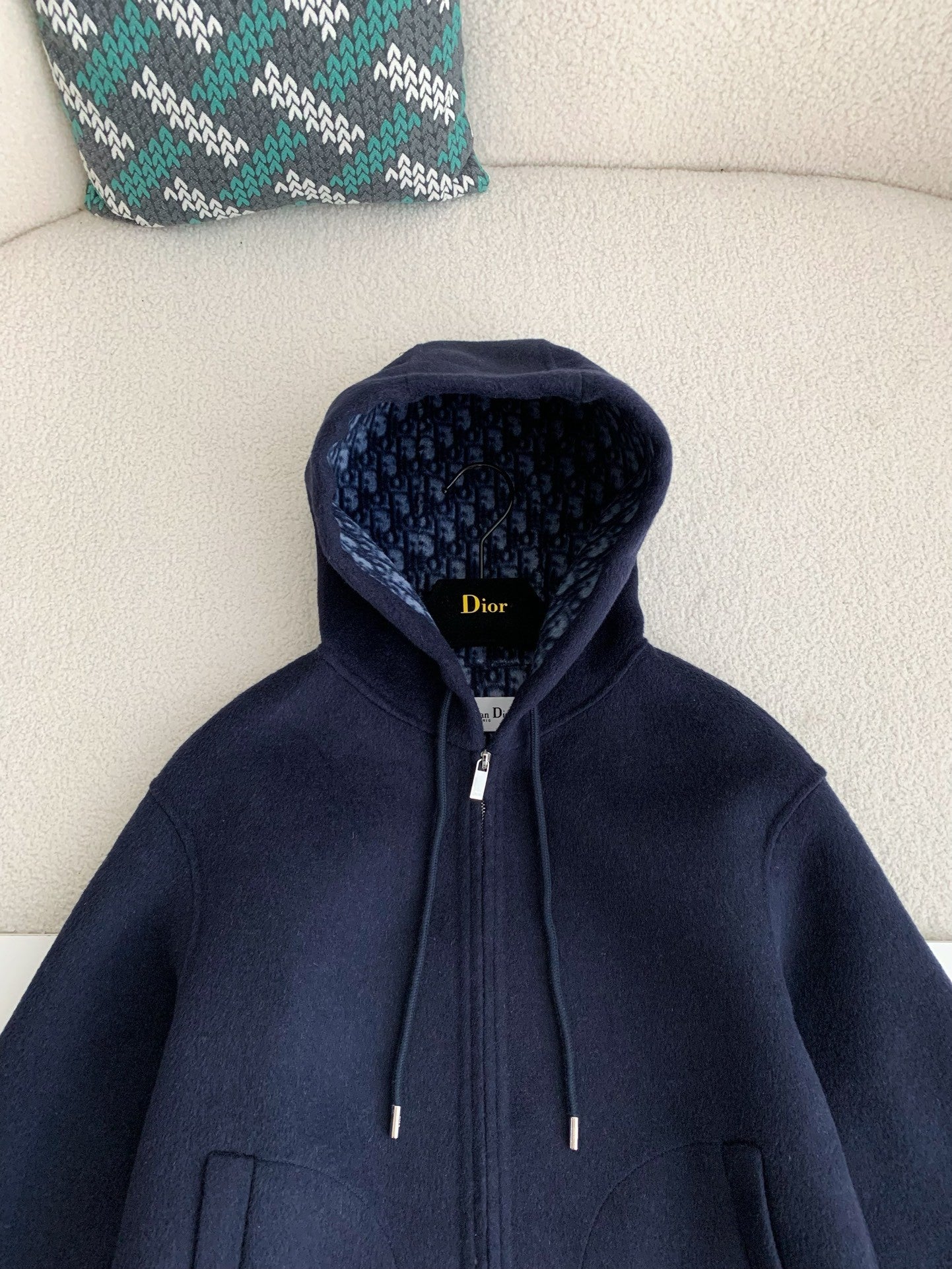 「#3902」Dior Hat zipper jacket,Material: 99% Wool 1% Mulberry Silk