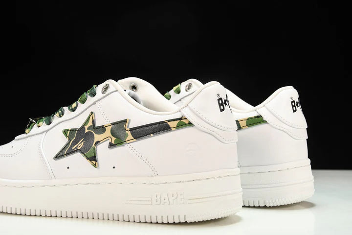 A Bathing Ape Bape Sta ‘White ABC Camo Green'