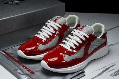 Prada America's Cup Sneaker 'Red Silver'