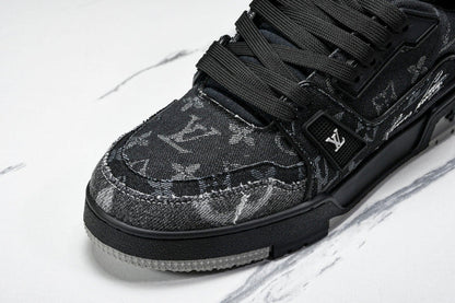 Louis Vuittоп Trainer Low 'Black Denim Monogram Textile'