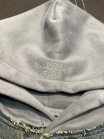 「#1914」Balenciaga hooded denim jacket