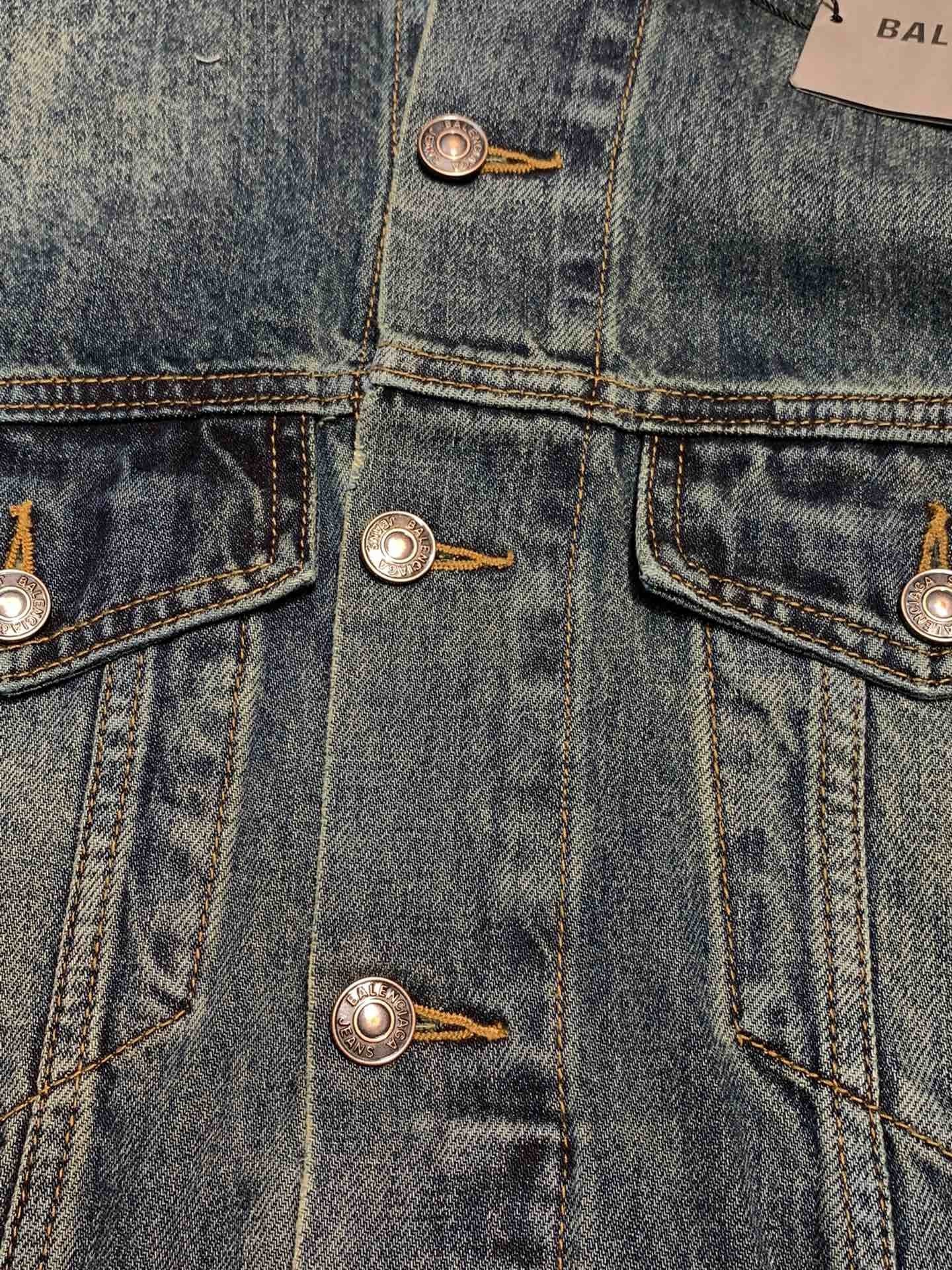 「#1914」Balenciaga hooded denim jacket