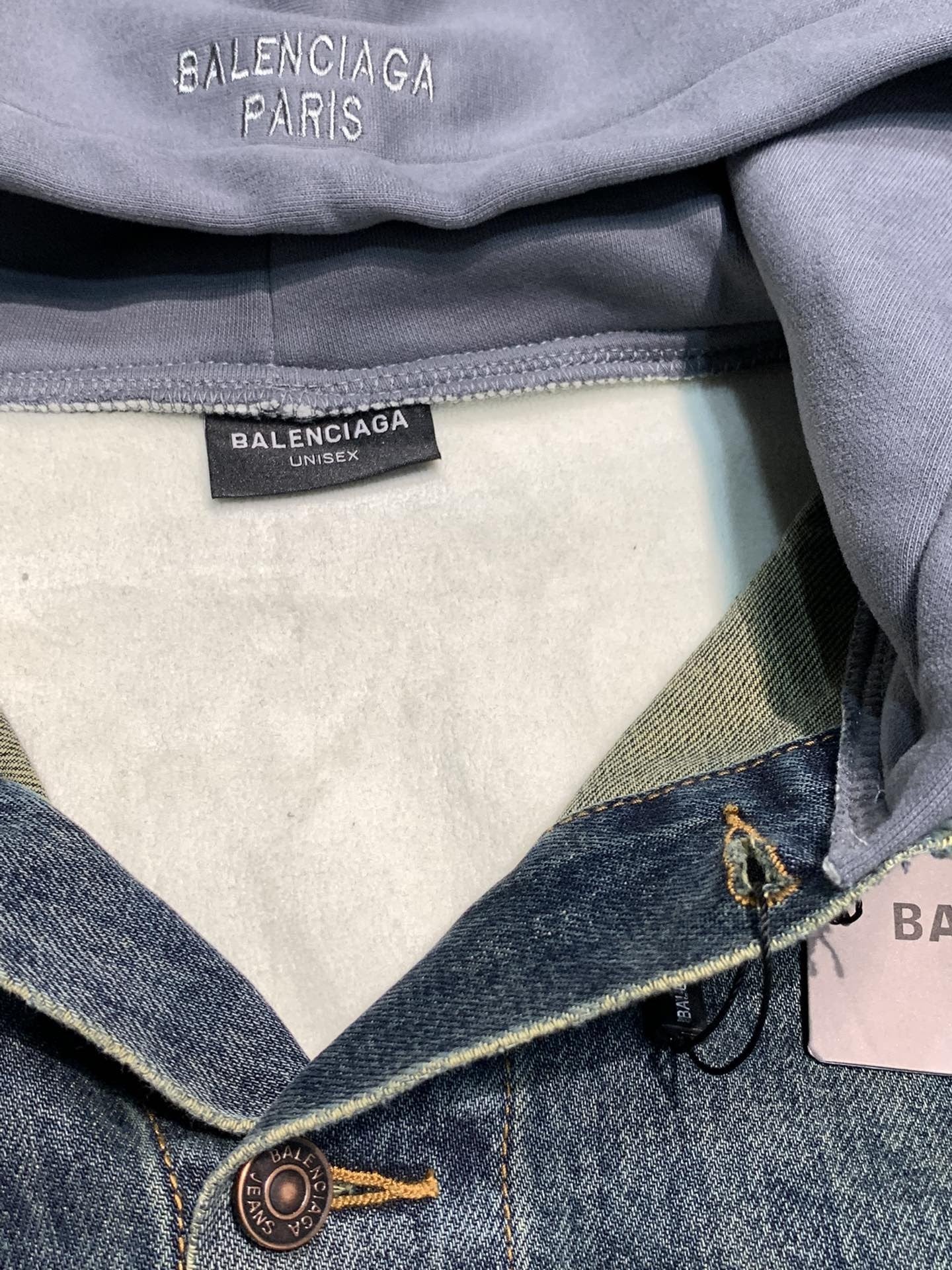「#1914」Balenciaga hooded denim jacket