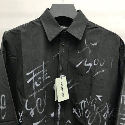 「#2456」Balenciaga BLCG graffiti long-sleeved shirt
