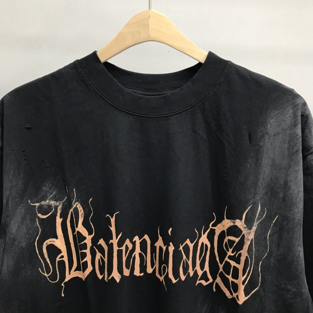 「#2509」Balenciaga Sanskrit lettering industrial paint T-shirt