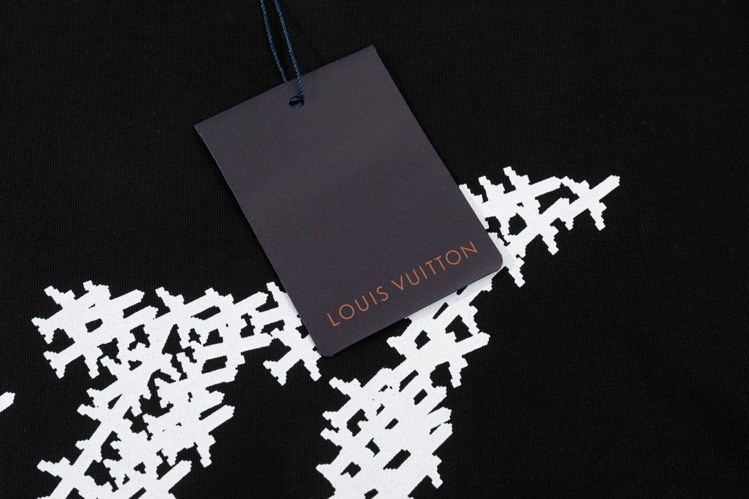 「#2734」Louis Vuitton 23ss small plane full print pattern gold classic T-shirt