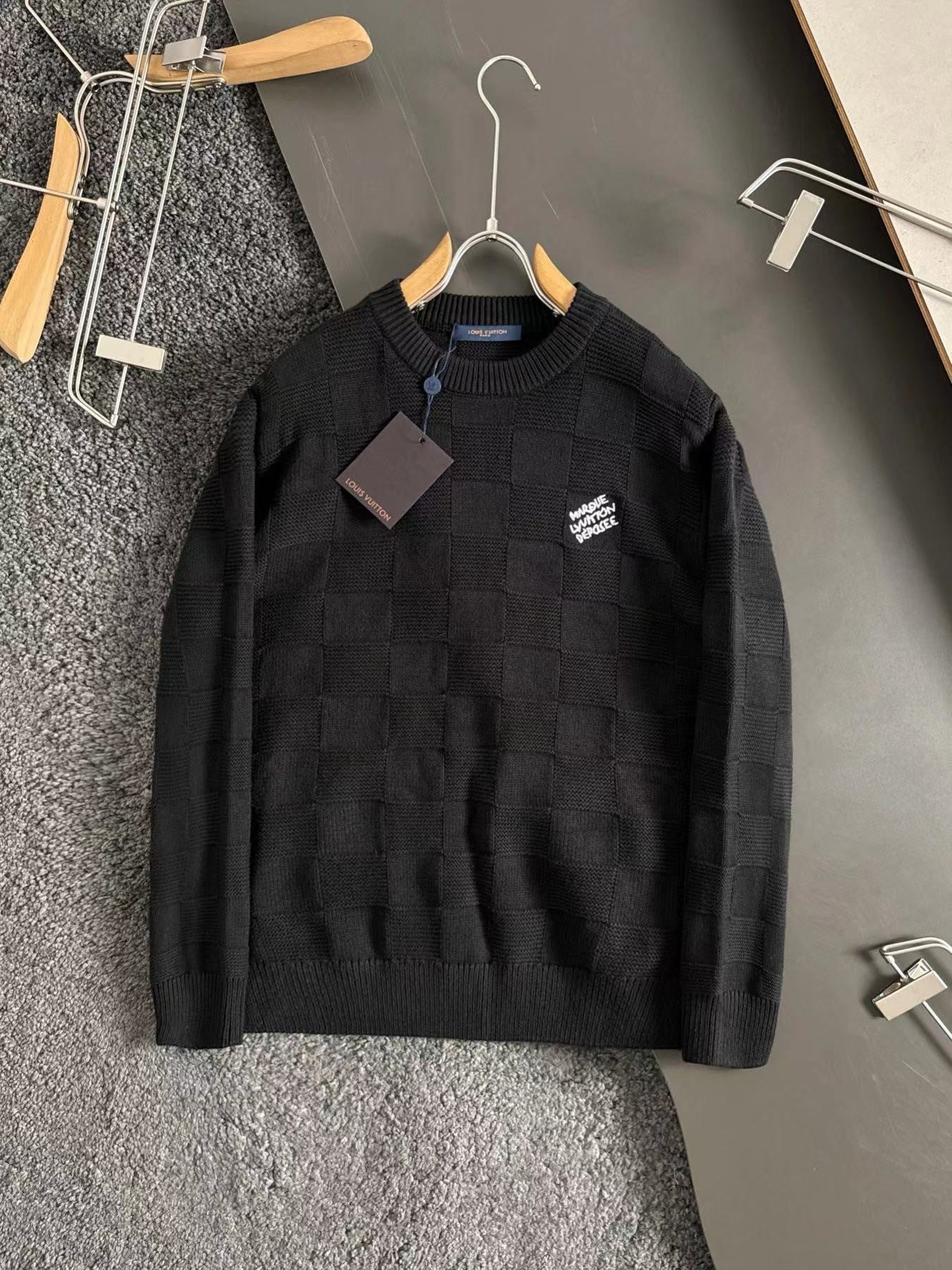 Pull ras du cou à damier perlé Louis Vuitton « #3377 »