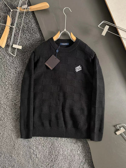 Pull ras du cou à damier perlé Louis Vuitton « #3377 »