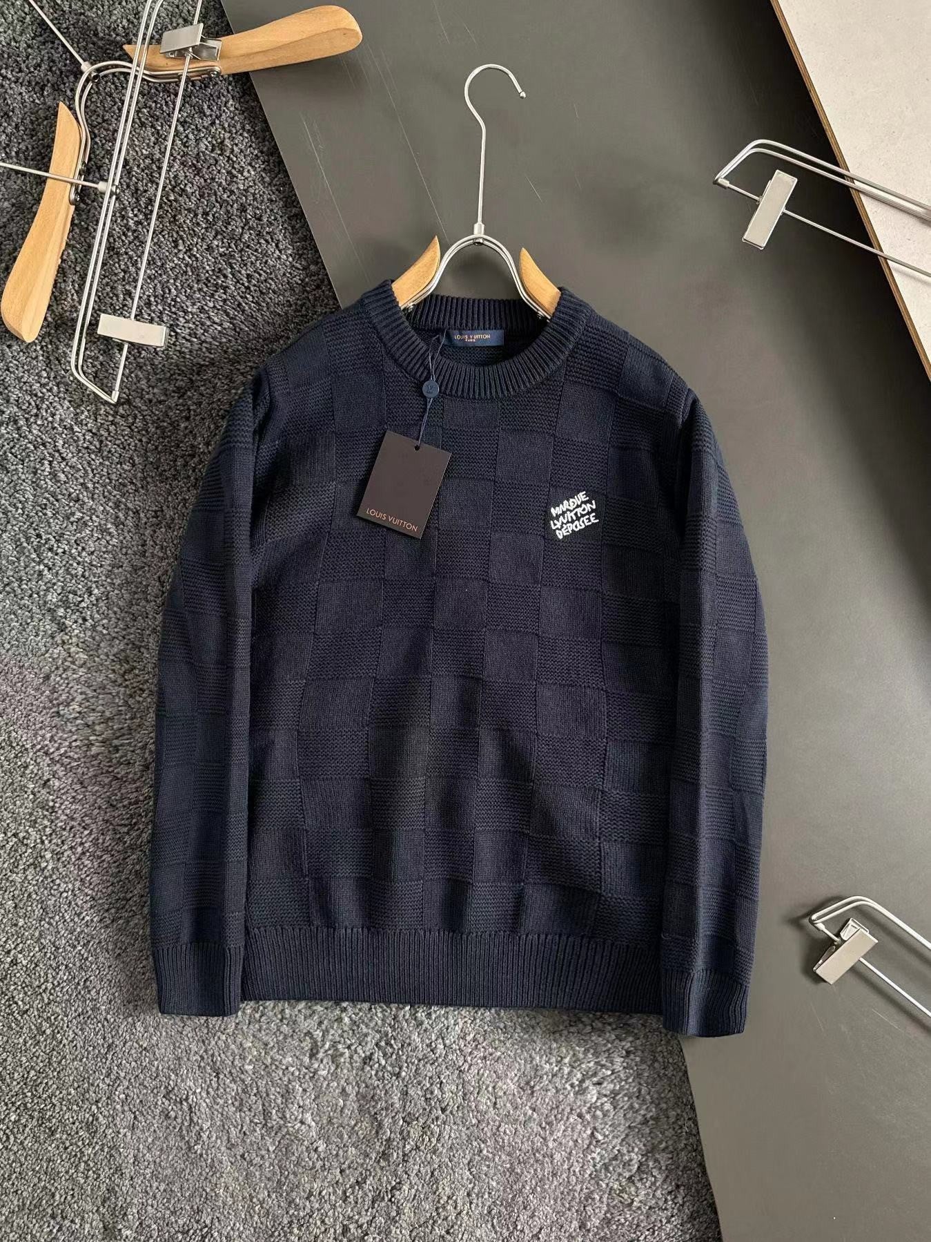 Pull ras du cou à damier perlé Louis Vuitton « #3377 »