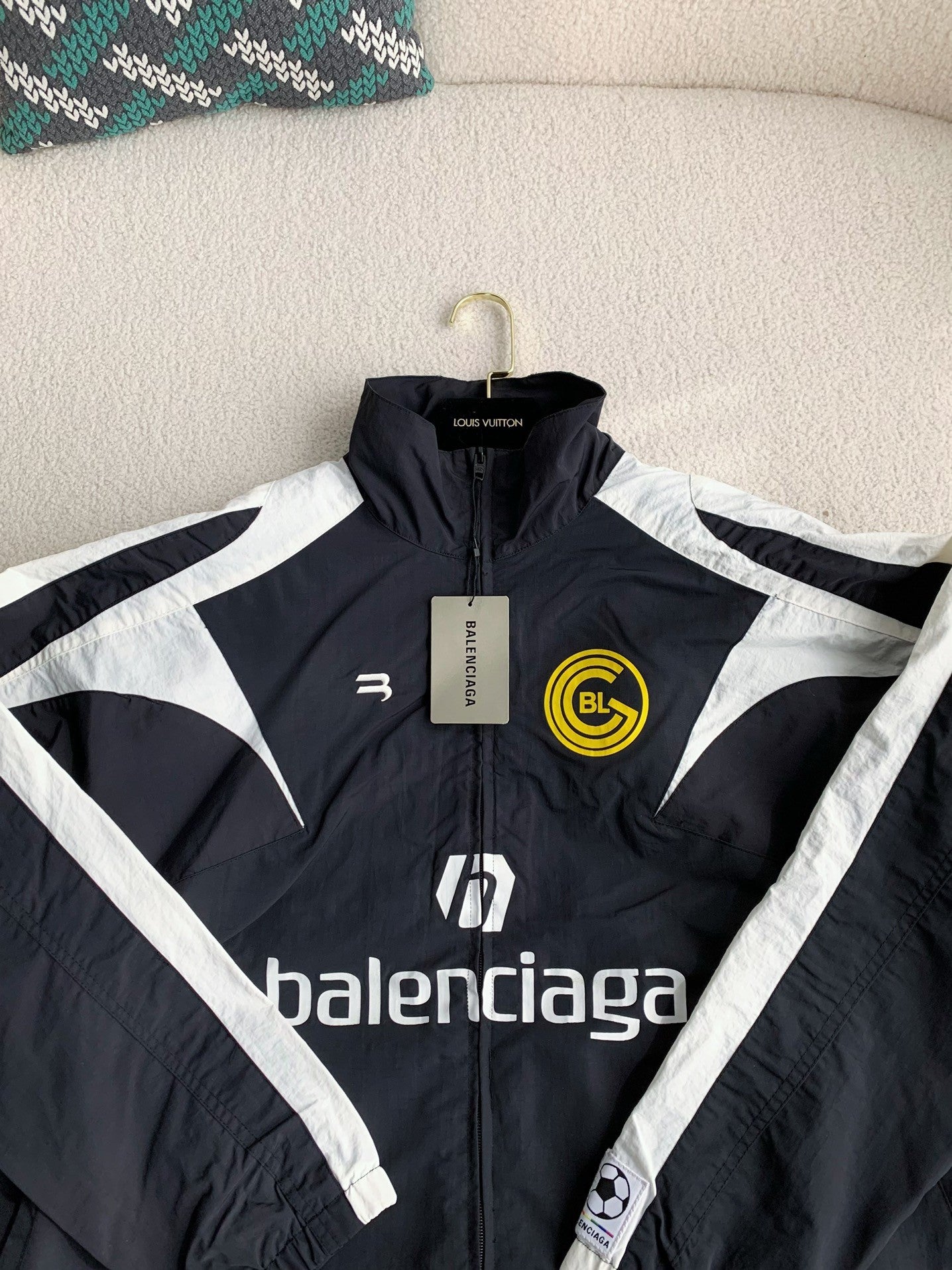 「#2233」Balenciaga patchwork team jacket