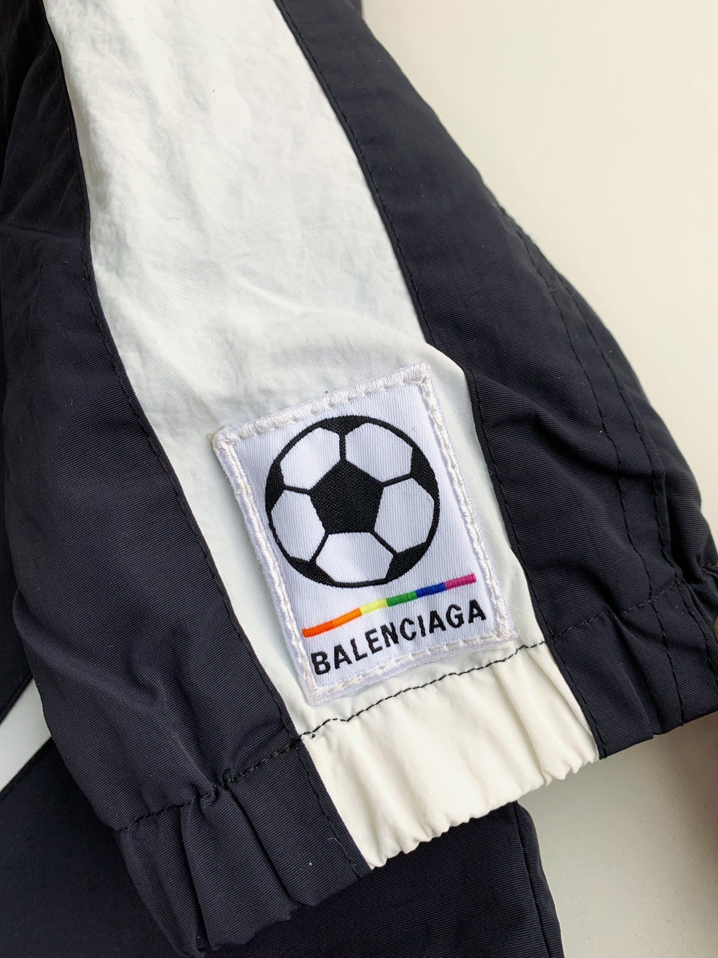 「#2233」Balenciaga patchwork team jacket