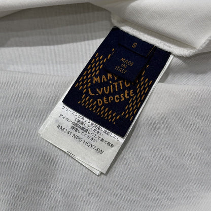 「#3544」Louis Vuitton 24ss pearl lettering embroidered round neck T-shirt