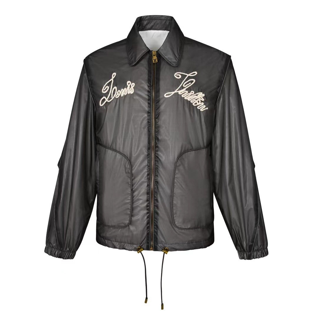 「#3561」Veste transparente à cordon de serrage Louis Vuitton 24ss collection nautique avec logo brodé