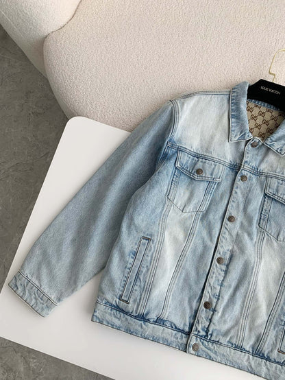 「#3264」Gucci 24 new double-sided Jean Jacket