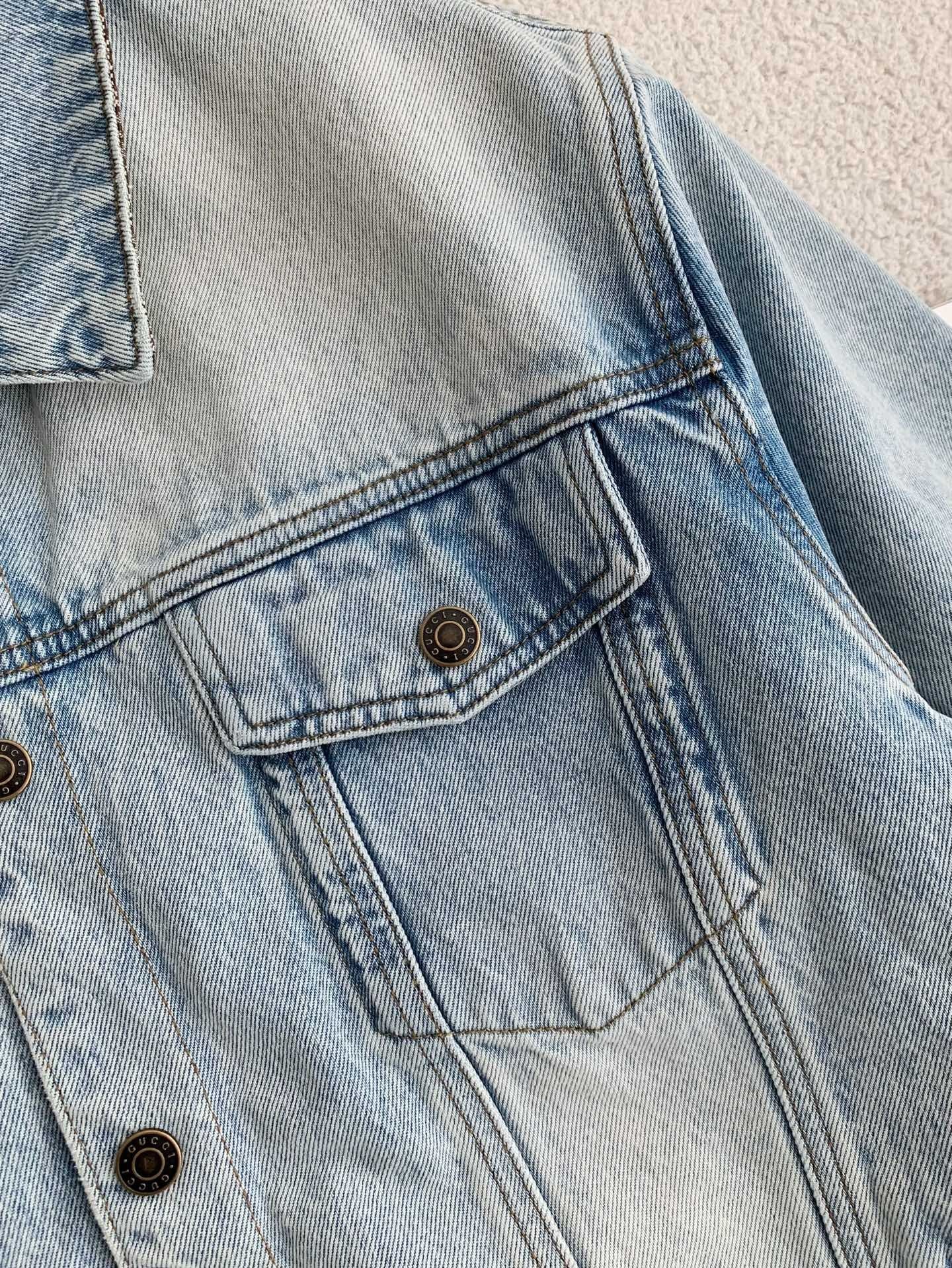 「#3264」Gucci 24 new double-sided Jean Jacket