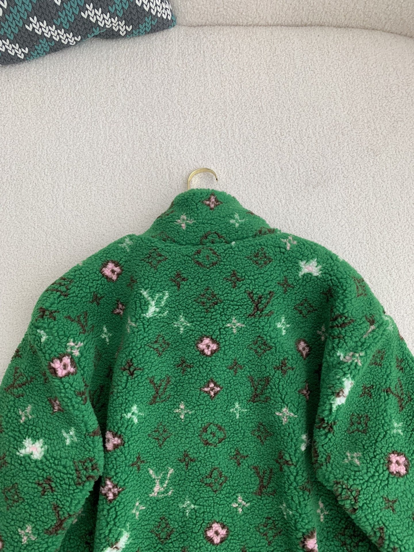 「#3794」Louis Vuitton Jacquard vertical collar zipper fleece jacket
