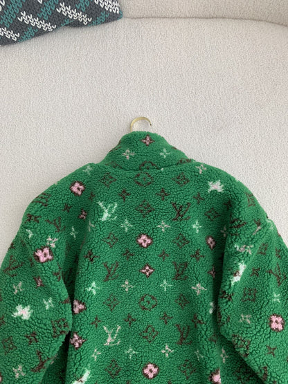 「#3794」Louis Vuitton Jacquard vertical collar zipper fleece jacket
