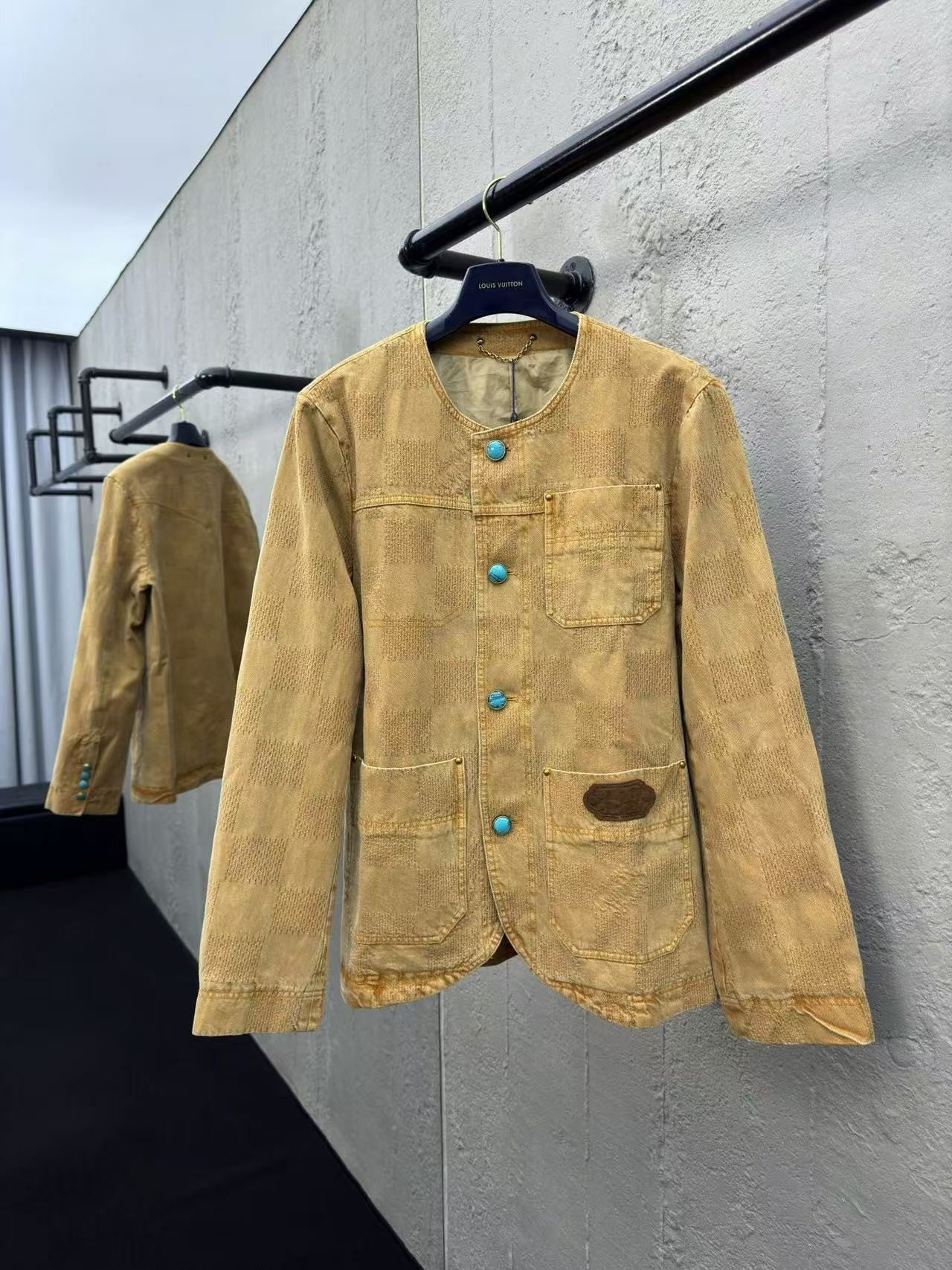 Veste en jean à damier vintage Louis Vuitton « #3801 »