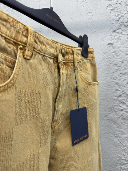 「#3802」Jean à damier vintage Louis Vuitton
