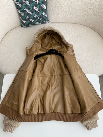 「#3511」Nouvelle veste réversible LV en laine et peau de mouton