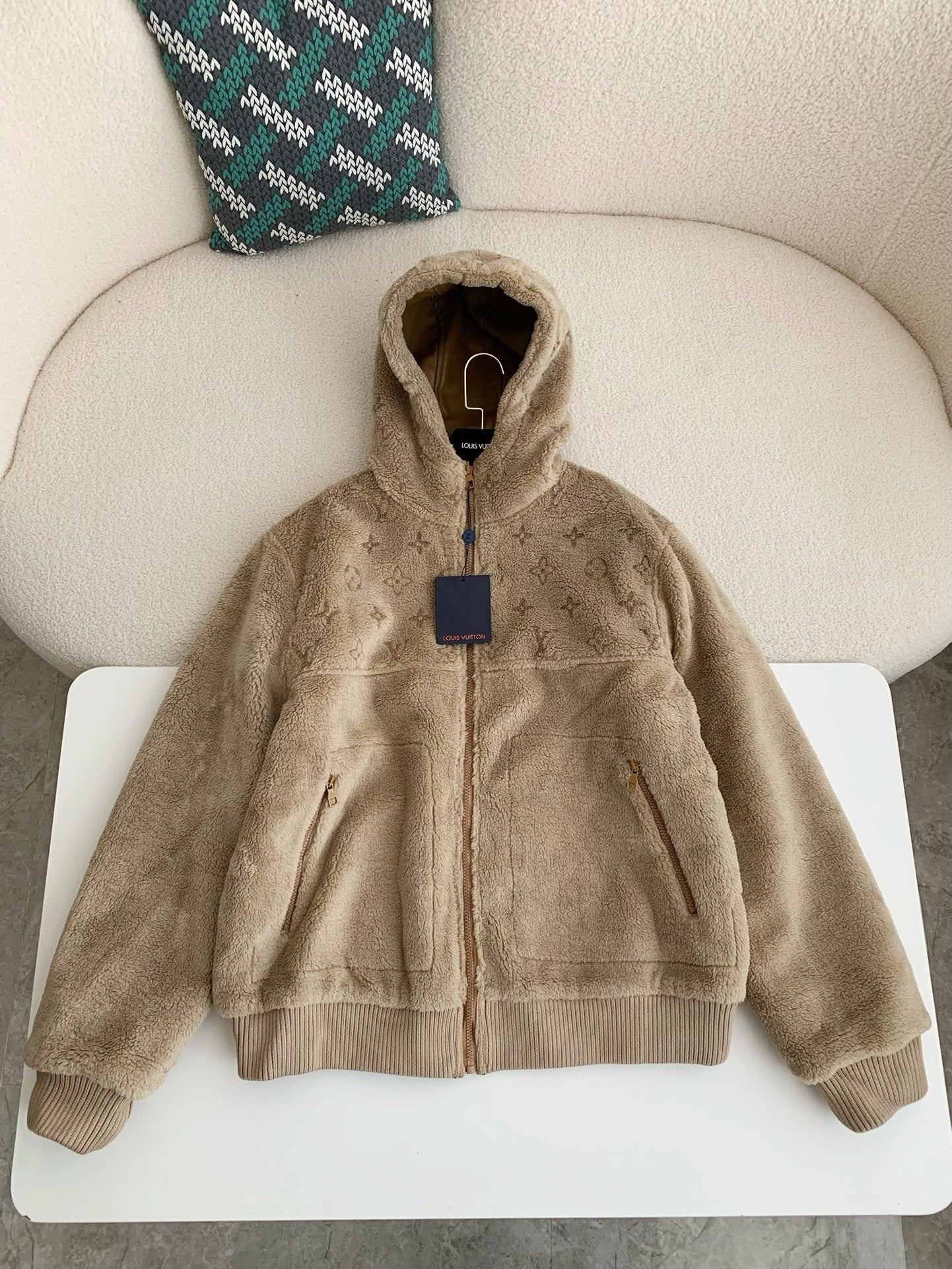 「#3511」Nouvelle veste réversible LV en laine et peau de mouton