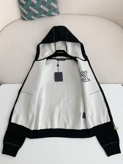 「#3850」Louis Vuitton SS24 Logo Inlaid flower zipper sweatshirt Jackets