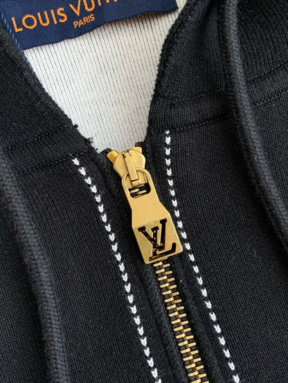 「#3850」Louis Vuitton SS24 Logo Inlaid flower zipper sweatshirt Jackets