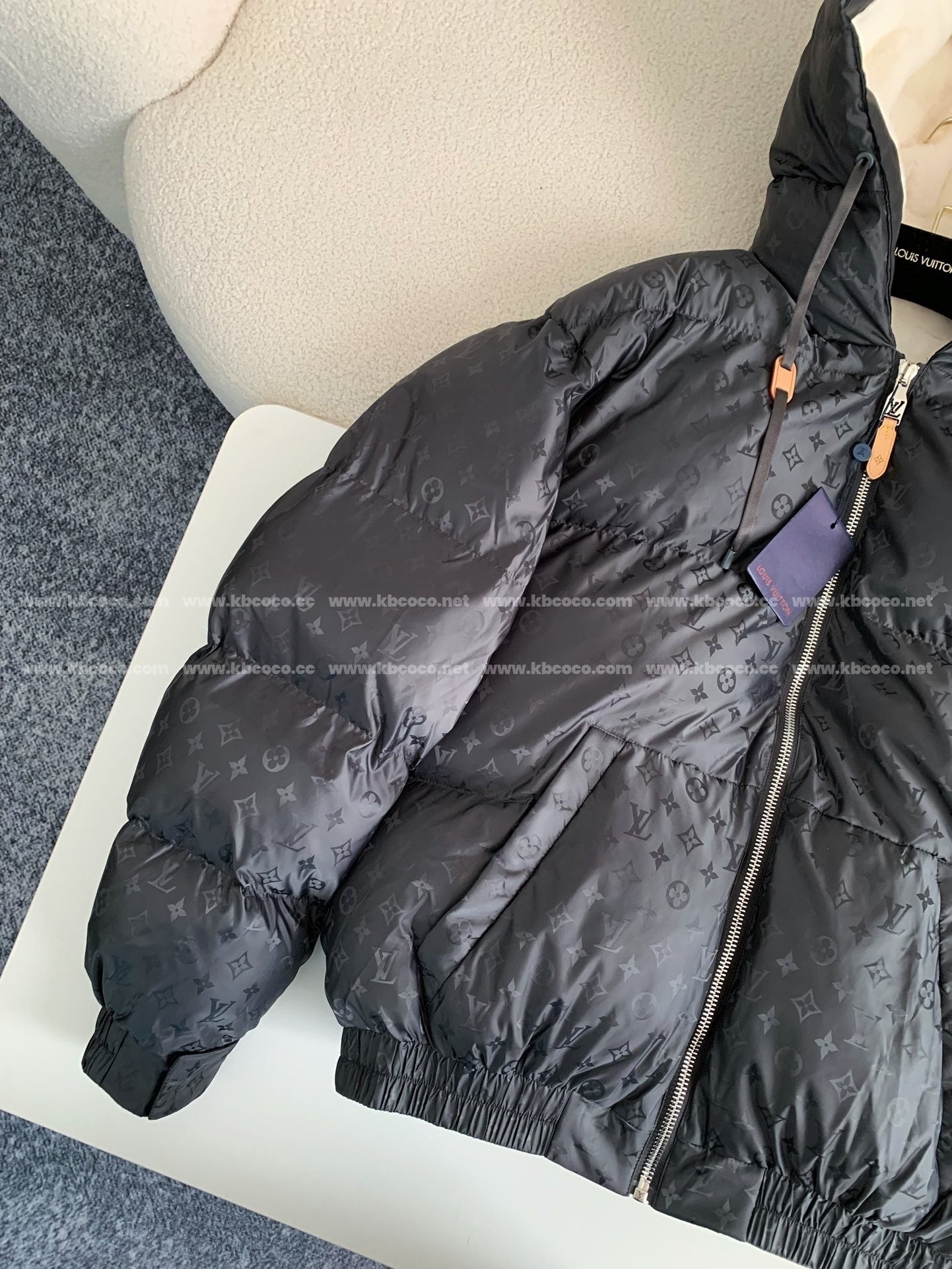 「#3961」LOUIS VUITTON Skiing Series FW24 Printed Hooded Cotton-Padded Jacket