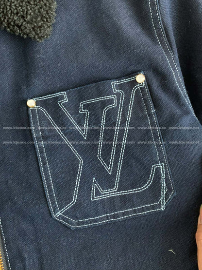 「#4007」Louis Vuitton SS25 Zippered open-and-closed spliced turn-down collar jacket