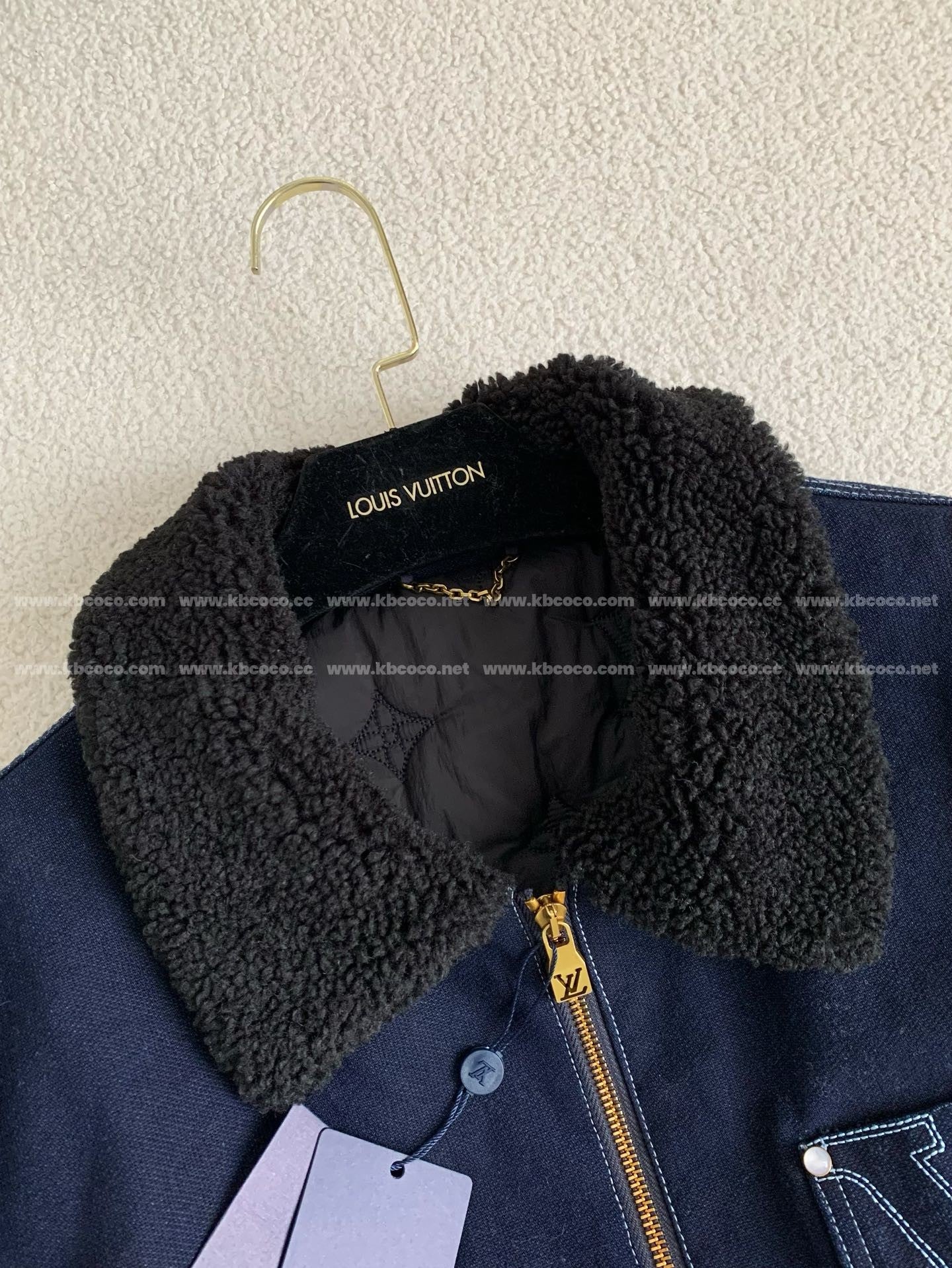 「#4007」Louis Vuitton SS25 Zippered open-and-closed spliced turn-down collar jacket