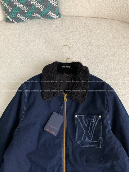 「#4007」Louis Vuitton SS25 Zippered open-and-closed spliced turn-down collar jacket
