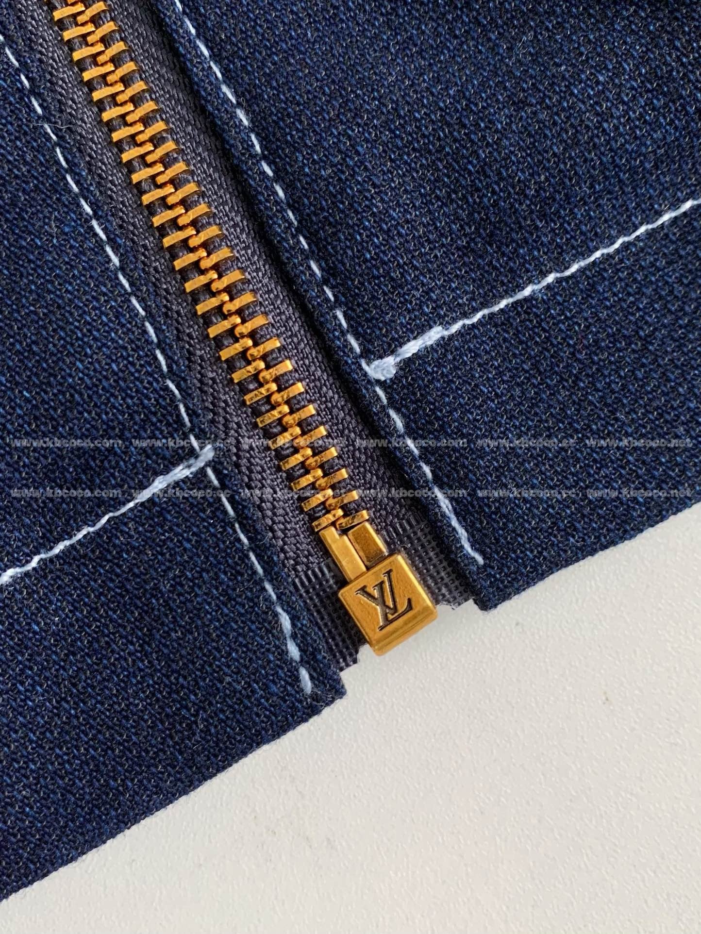 「#4007」Louis Vuitton SS25 Zippered open-and-closed spliced turn-down collar jacket