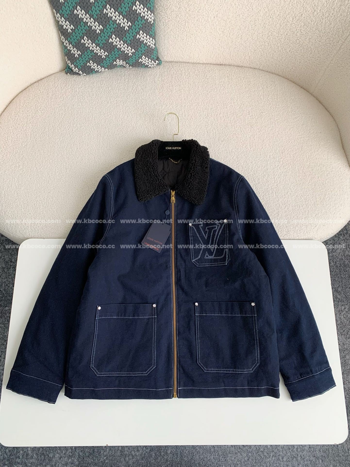「#4007」Louis Vuitton SS25 Zippered open-and-closed spliced turn-down collar jacket