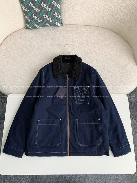 「#4007」Louis Vuitton SS25 Zippered open-and-closed spliced turn-down collar jacket