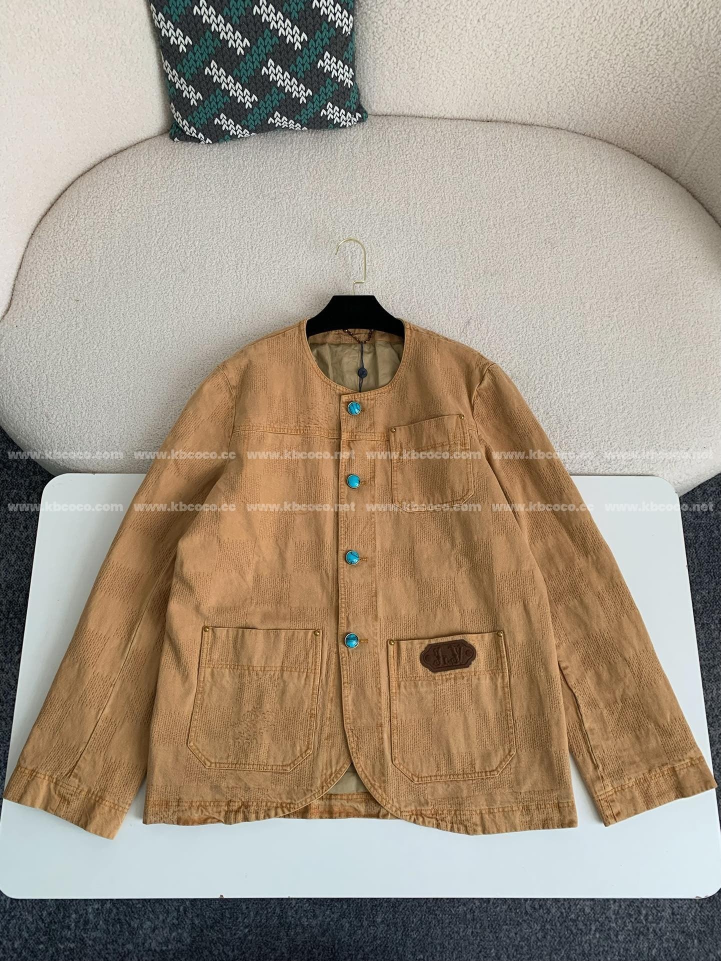 Veste décontractée à col rond et boutonnage simple Louis Vuitton FW24 « #4152 »