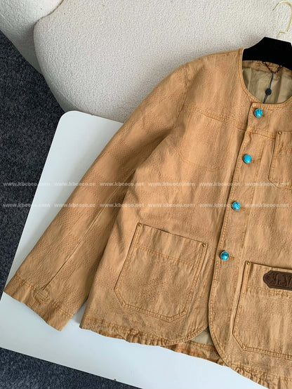 Veste décontractée à col rond et boutonnage simple Louis Vuitton FW24 « #4152 »