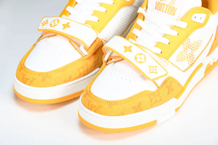 Louis Vuittоп Trainer Low Velcro Strap 'Monogram Denim Yellow'