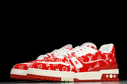 Louis Vuittоп Trainer Low 'Red Monogram Textile'