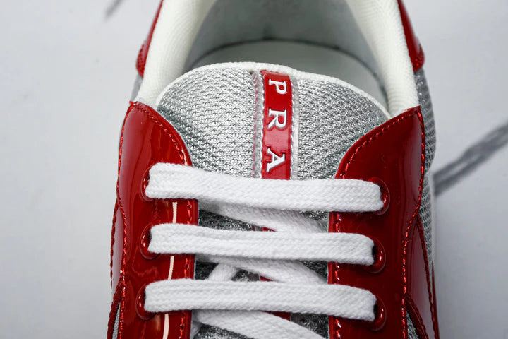 Prada America's Cup Sneaker 'Red Silver'