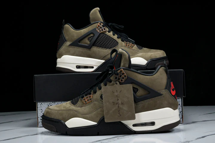 Travis Scott AJ4 Retro 'Olive Mocha' (Friends & Family)