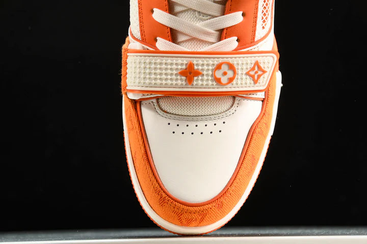 Louis Vuittоп Trainer Low Velcro Strap 'Monogram Denim Orange'