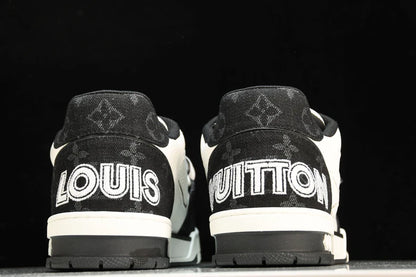 Louis Vuittоп Trainer Low Velcro Strap 'Monogram Denim Black'