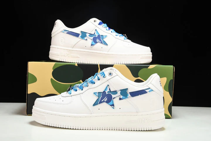 A Bathing Ape Bape Sta 'White ABC Camo - Blue'