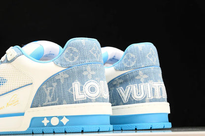 Louis Vuittоп Trainer Low Velcro Strap 'Monogram Denim Blue'