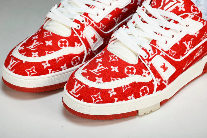 Louis Vuittоп Trainer Low 'Red Monogram Textile'