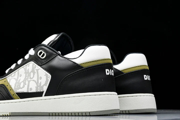 D1or B27 Low Galaxy Leather 'Black White Green'